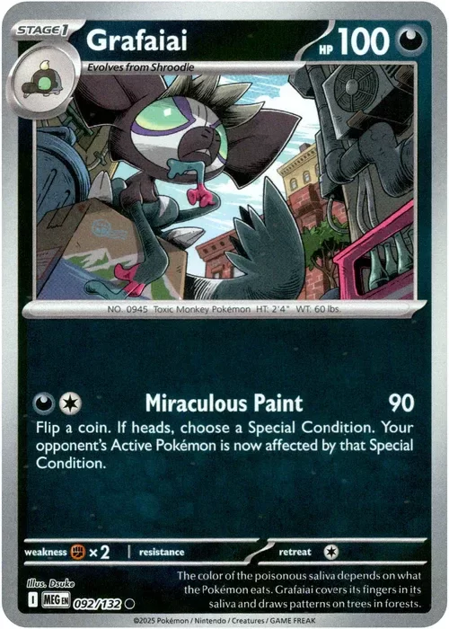 Producto - Grafaiai - 092/132 - Mega Evolution - Reverse Holo