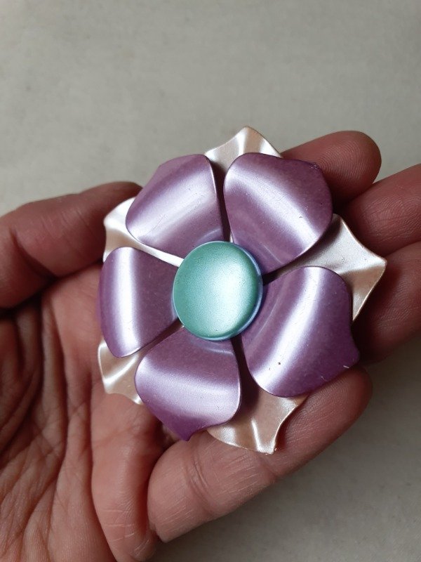 Producto - Broche Flower Power Malva - 3