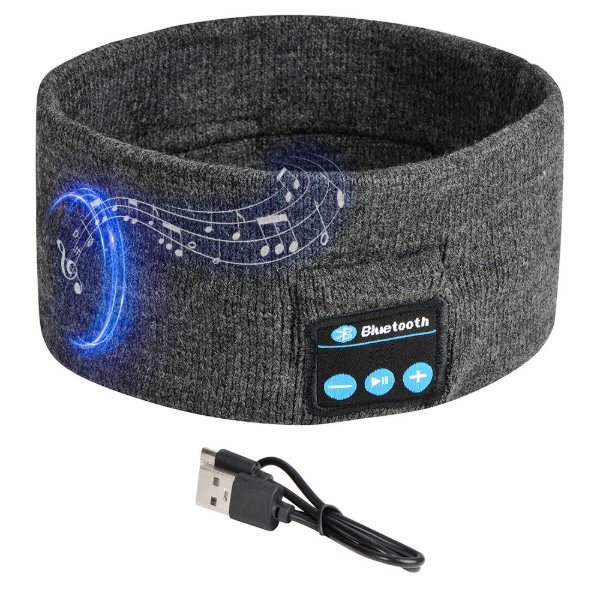 Producto - Vincha Deportiva c/auriculares -bluetooth -bat. recargable 180 mAh -dark gray