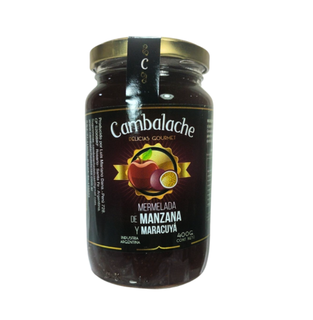 Producto - Mermelada de manzana y maracuyá de 400gr