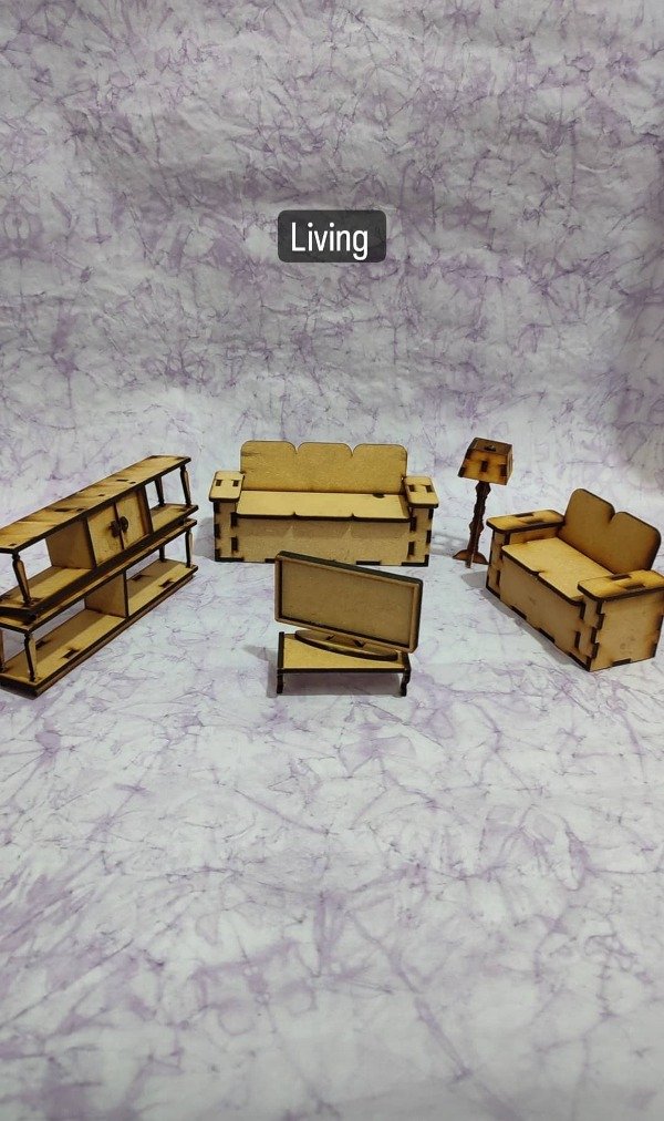 Producto - Kit muebles corte láser-living