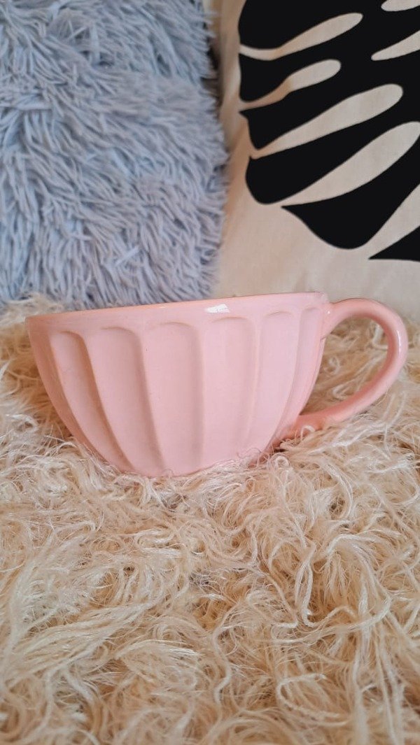 Producto - Tazón cerámica vainilla rosa