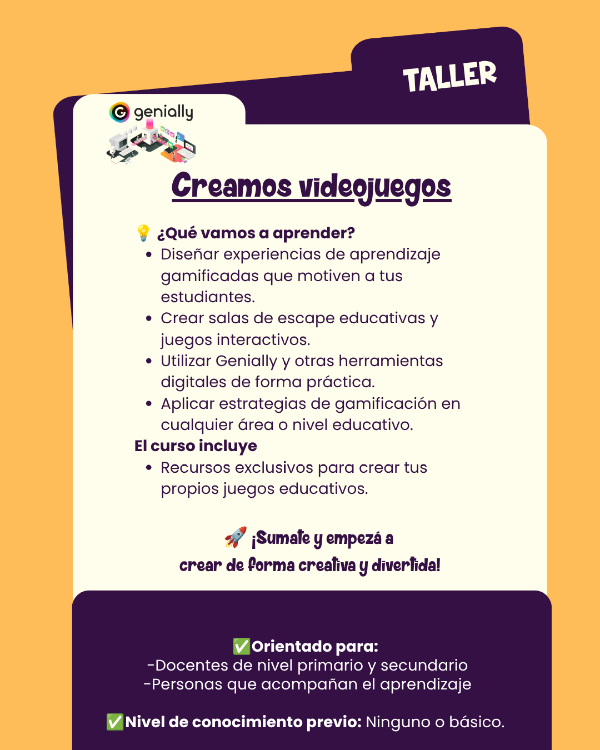 Producto - TALLER DE GAMIFICACIÓN EN EL AULA