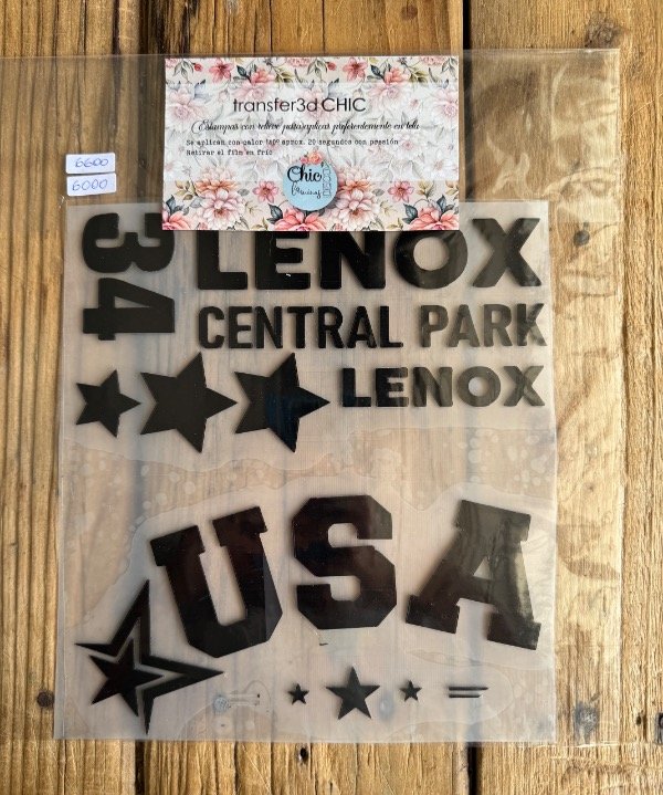 Producto - TransferCOLOR 3D negro USA