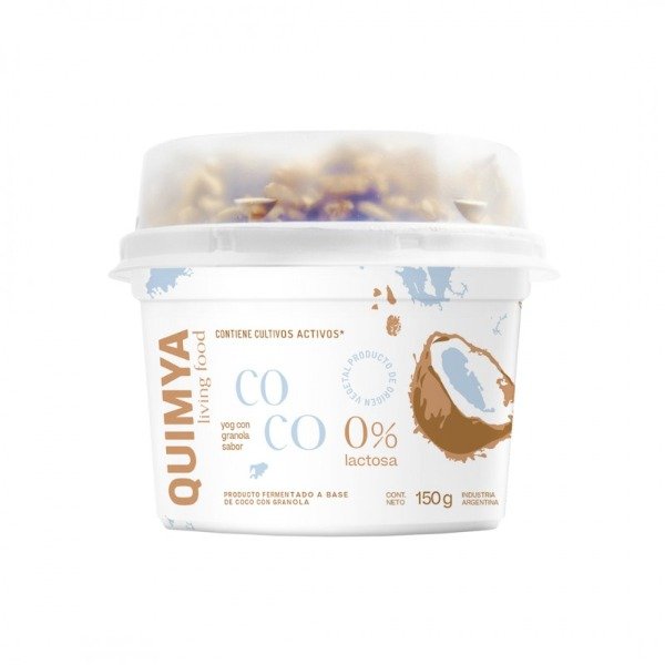 Producto - Quimya Yogurt a Base de Coco Natural con Granola x 150g - Quimya
