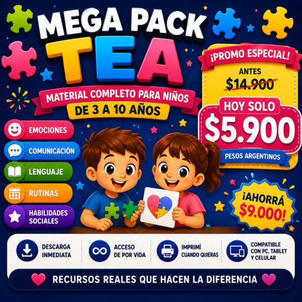 Producto - Mega Pack TEA -  para niños con Autismo