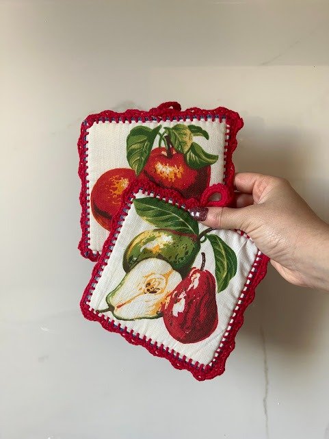 Producto - Agarraderas x2 Fruta Rojo