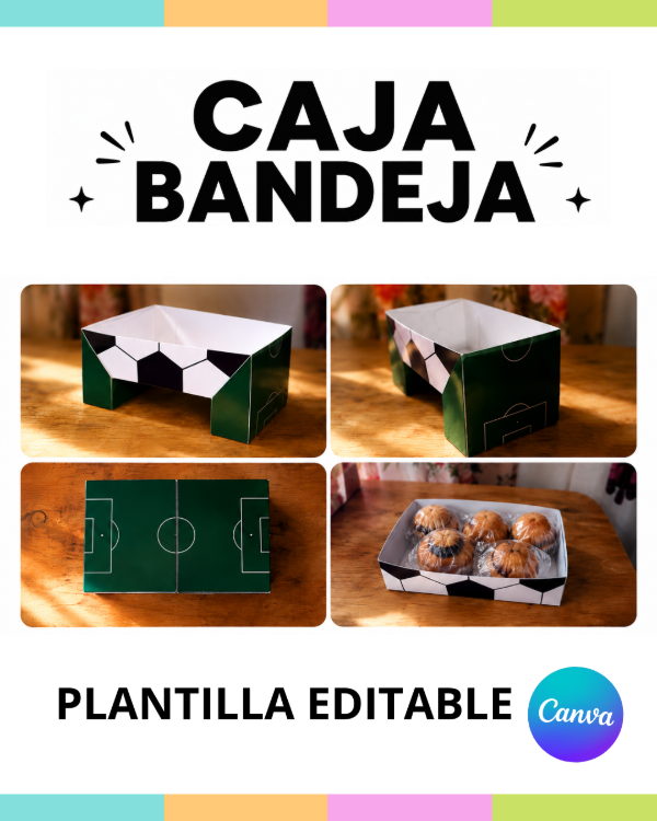 Producto - Caja Bandeja Plantilla Editable
