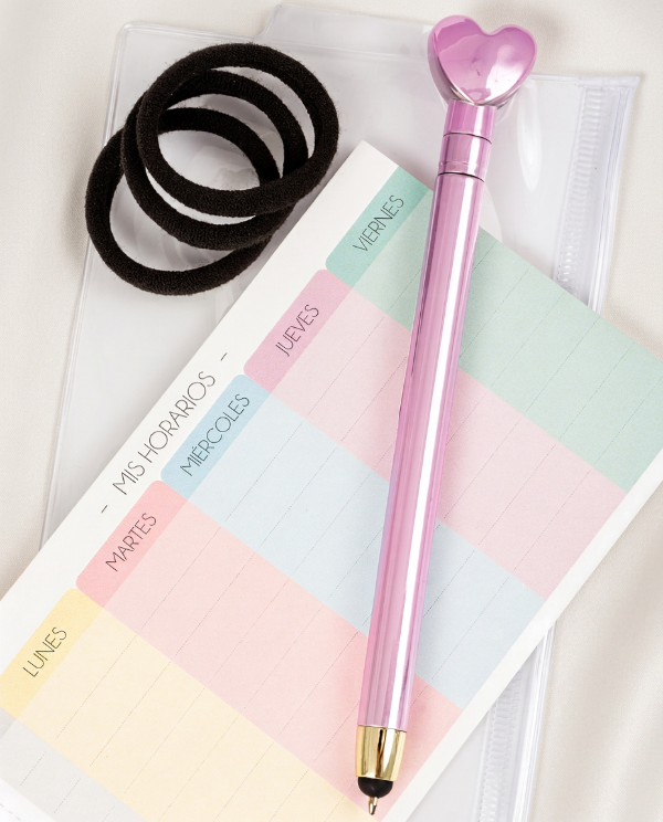 Producto - Kit Cora - Lapicera Touch Azul + Colitas +Horario - 0