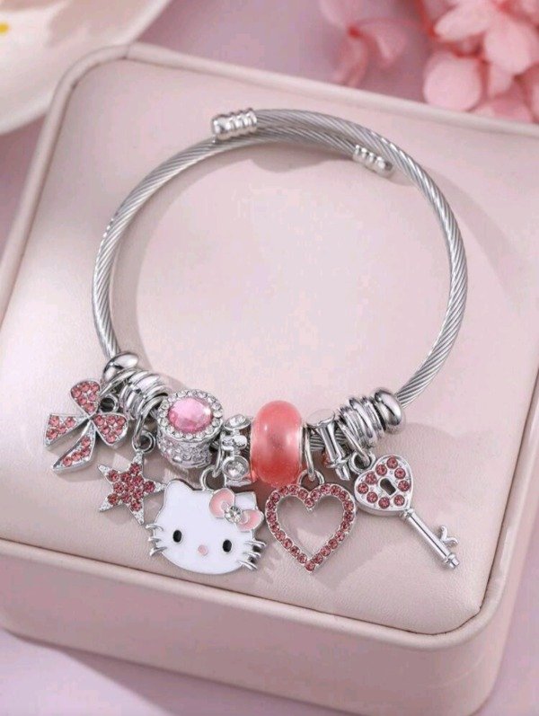 Producto - Pulsera Hello Kitty charms llave importada