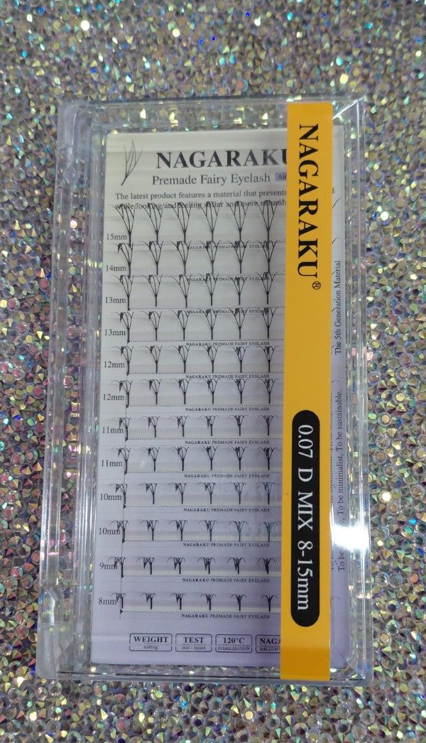 Producto - PESTAÑAS FAIRY NAGARAKU 0.07 CURVA D MIX 8-15MM