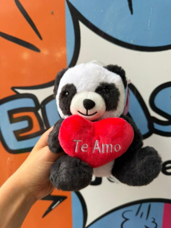 Producto - Peluches pequeños con corazón: Osito Panda