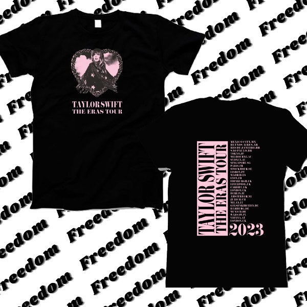 Remera ERAS TOUR rosa- dtf