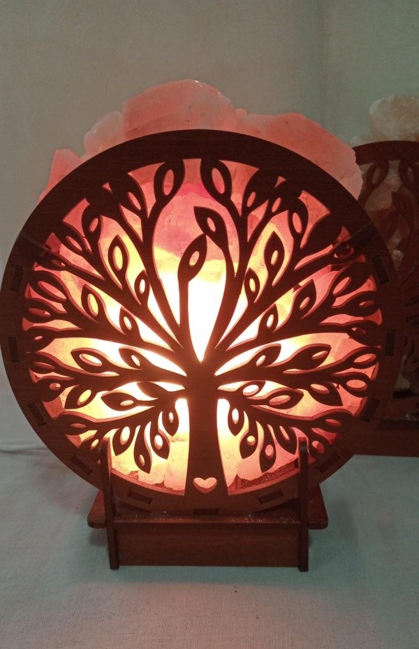 Producto - LAMPARA DE SAL - MDF Arbol de la vida
