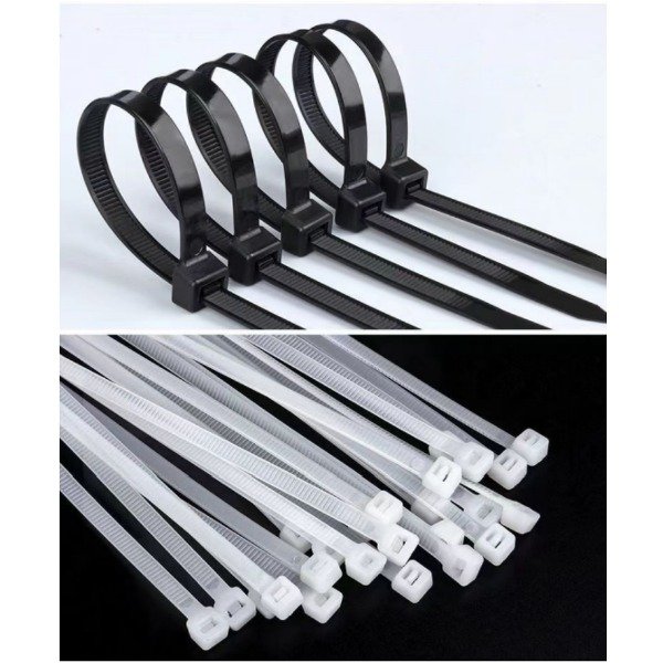 Producto - PRECINTOS BLANCO/NEGRO PAK X100UNIDAD