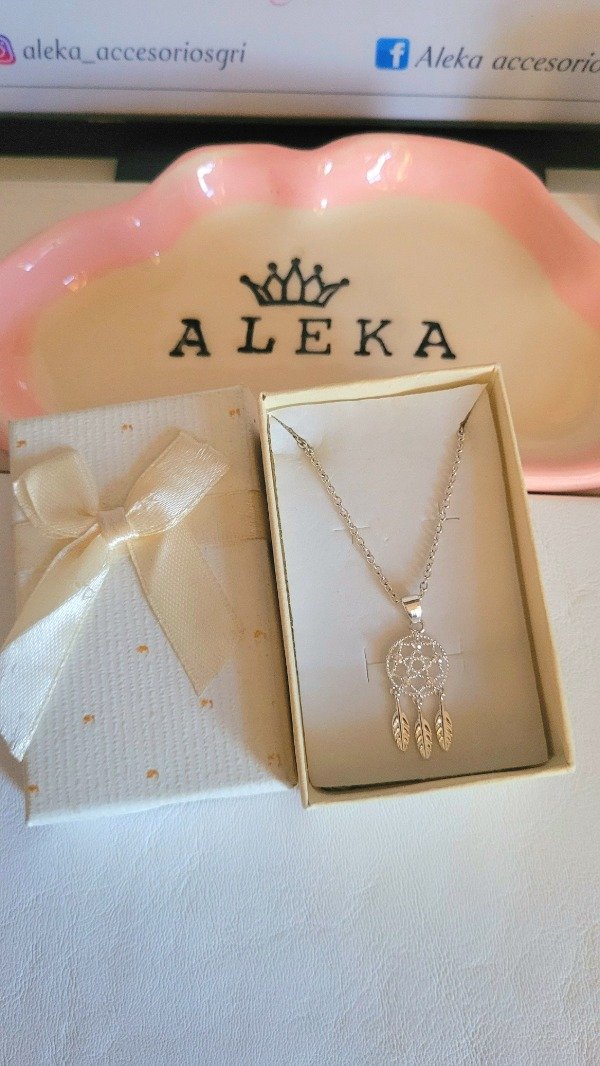 Producto - Collar atrapasueños de acero blanco - 4