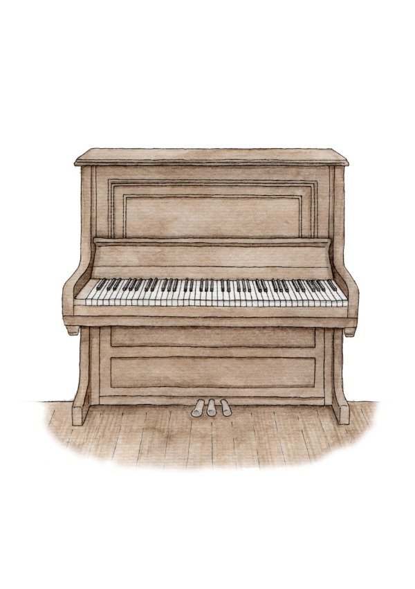 Producto - postal Piano - 0