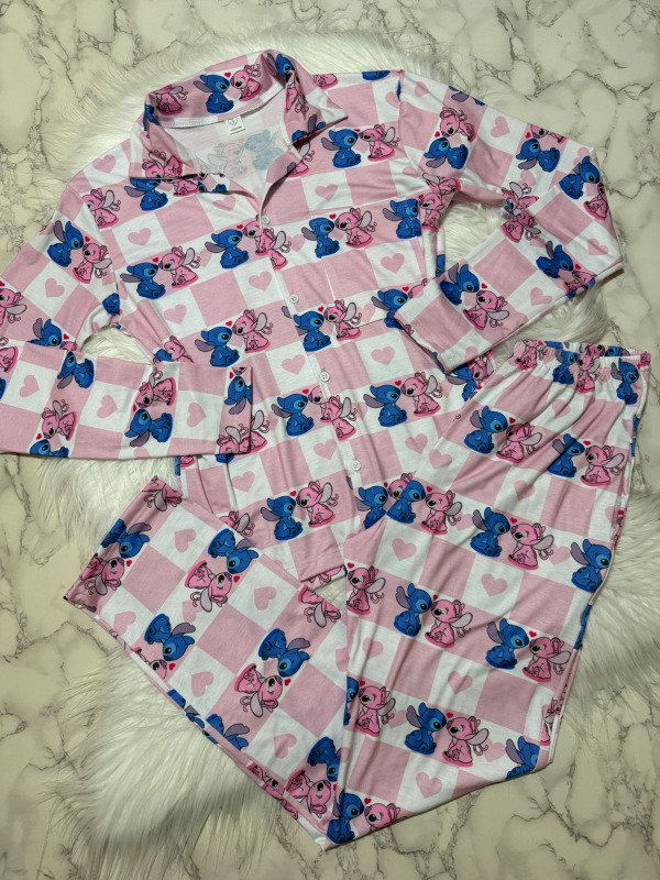 Producto - Camisero lycra manga larga - Stitch Y Angela Cuadrados