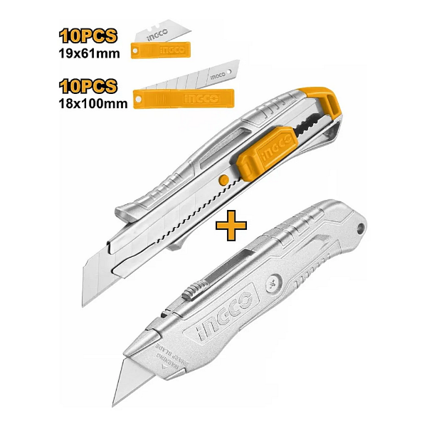 Producto - Juego de Cutter Aluminio 22 piezas - INGCO - HUK180225