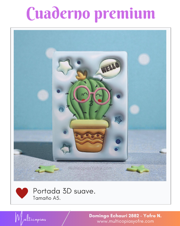 Producto - Cuaderno premium 3D