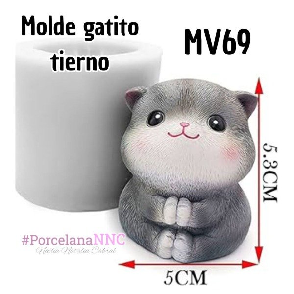 Producto - Molde de gatito tierno MV69