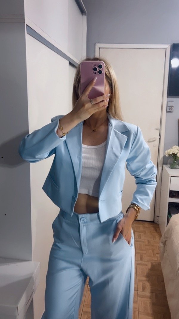 Producto - BLAZER MAGNOLIA CELESTE