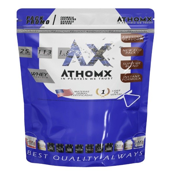 Producto - Suplemento En Polvo AthomX Whey Protein Sabor Neutro Doypack x 1kg