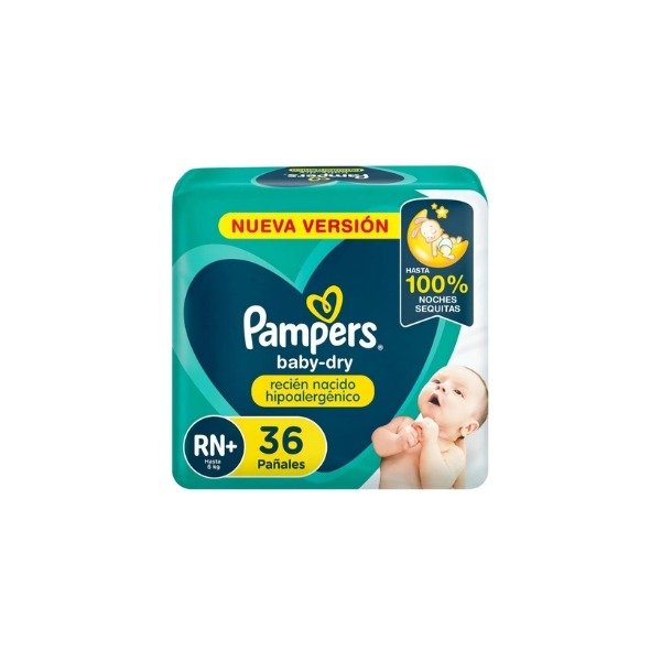 Producto - Pañales Pampers Baby Dry RN+ 36u.