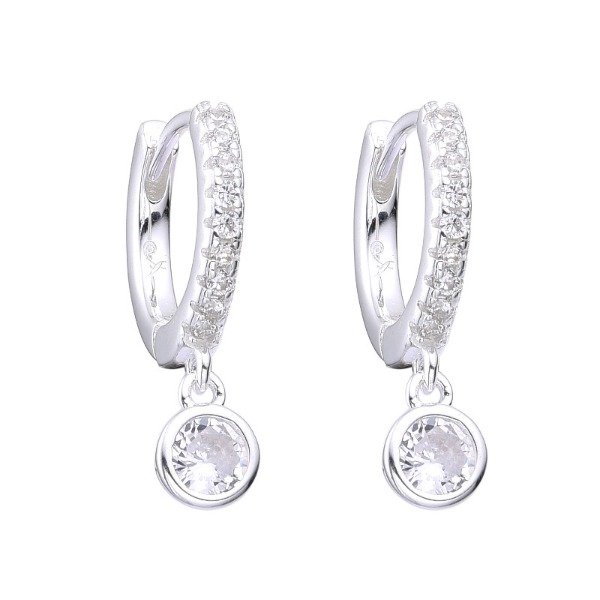 Producto - Argolla 14mm con piedritas y punto de luz
