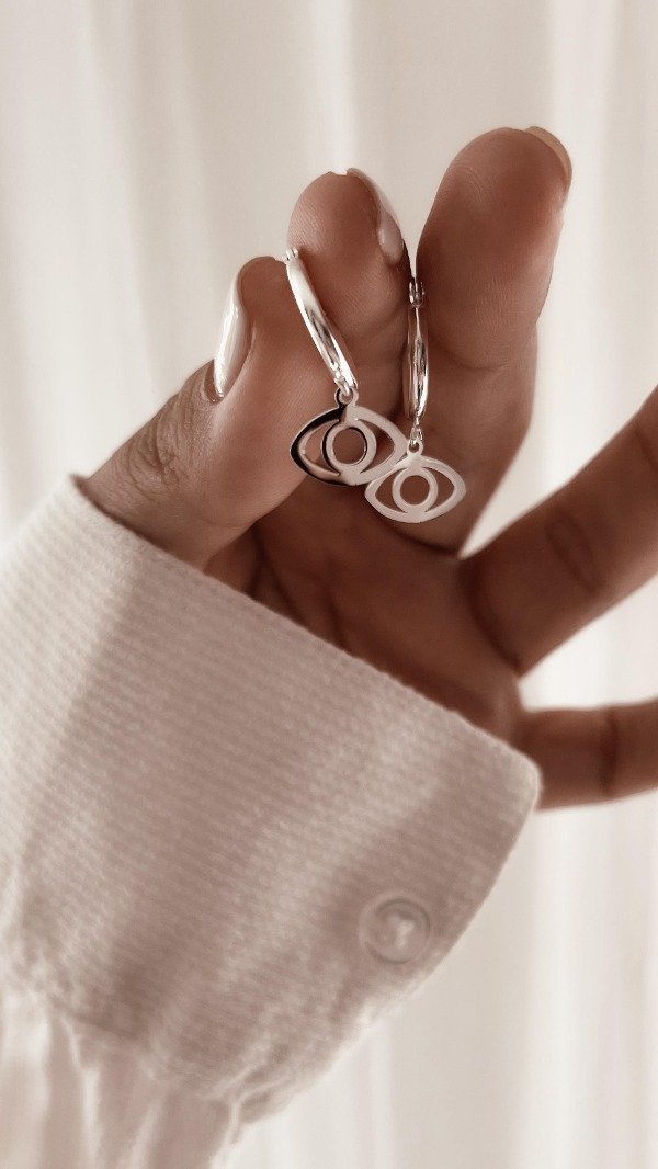 Producto - Argollas Denisse con dije de ojito AB