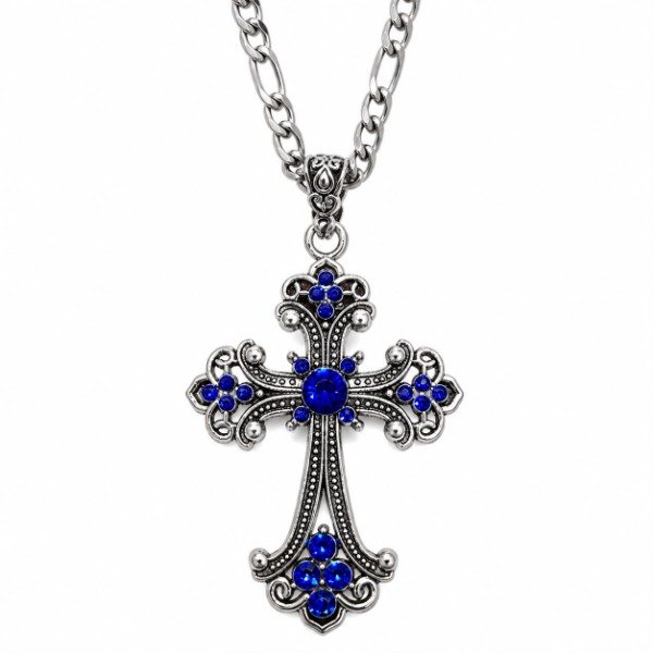 Producto - collar col-ca cruz azul cadena gruesa