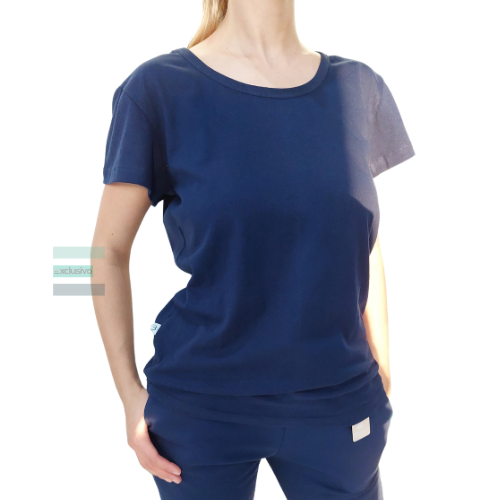 Producto - Remera mangas corta algodón peinado Mujer. Colores varios.