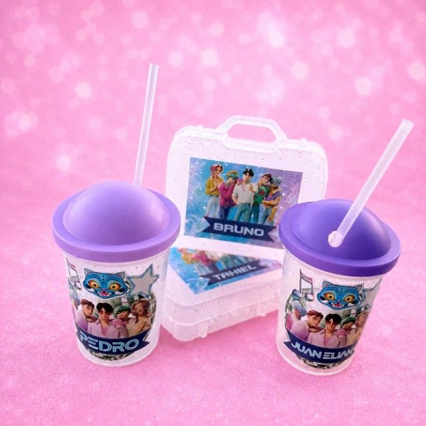 Producto - COMBO VALIJA GLITTER + VASO MILKSHAKE GLITTER