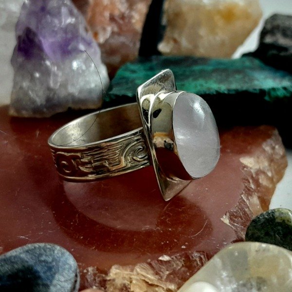 Producto - Anillo de alpaca con Cuarzo blanco - 1