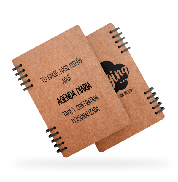 Producto - Agenda Diaria Kraft Tapa y Contratapa Personalizadas