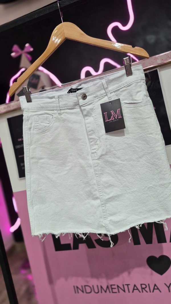 Producto - Pollera blanca elastizado T. 36 al 46