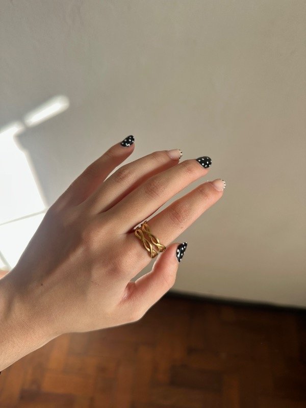 Producto - Anillo Sawy Acero dorado