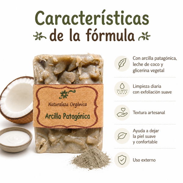Producto - Jabón de Arcilla Patagónica - Limpieza profunda y exfoliación natural - 5