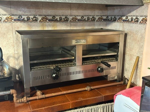 Producto - CARLITERO DOBLE ACERO INOX INOXIGAS CON PLANCHA 97x41x53 #12120