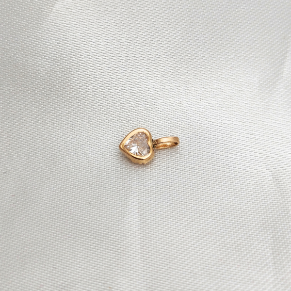 Producto - Conjunto Cadena y dije Punto de luz Corazón Blanco 5mm oro 18kt - 3
