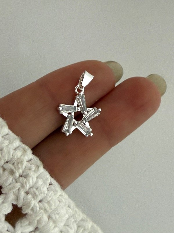 Producto - DB588 Dije estrellita cubik cristal 1 cm