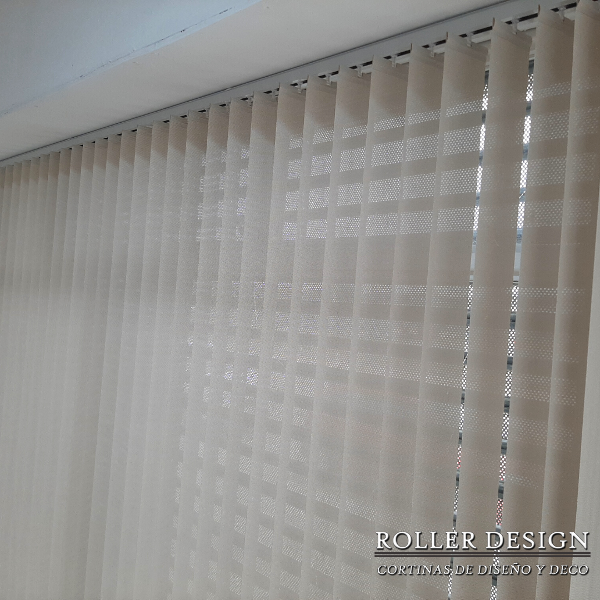 Producto - Cortina Sunscreen de bandas verticales (Beige)