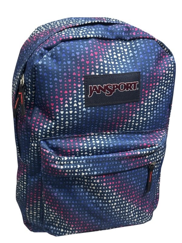 Producto - Mochila Jansport urbana azul con corazón