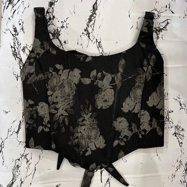 Producto - Corset gris estampado