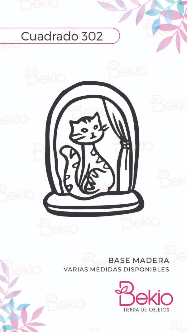 Producto - Sello Cuadrado 302 - Gato