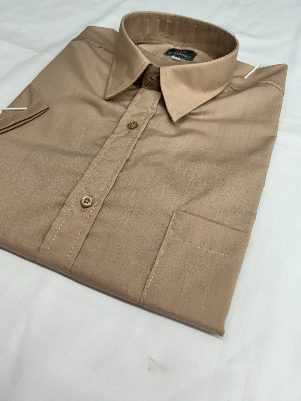 Producto - Camisa Manga Corta lisa - Tostado