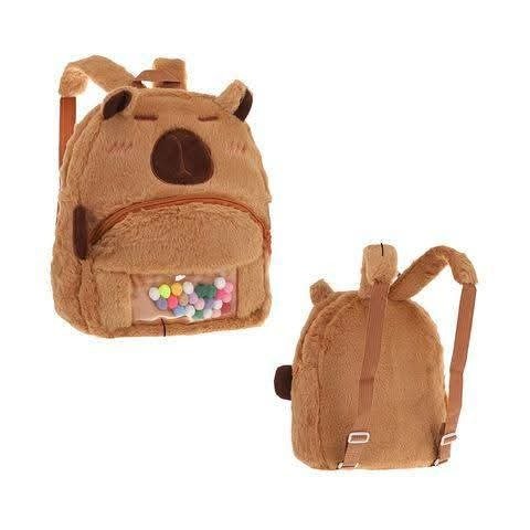 Producto - MOCHILA 13" ESPALDA PELUCHE CAPIBARA X UNIDAD TRENDY