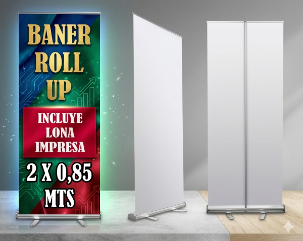 Producto - Banner Rollup 85x200 Roll Up Incluye Lona Impresa