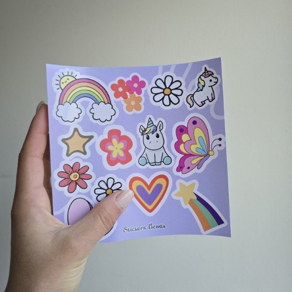Producto - Plancha mediana unicornios y flores