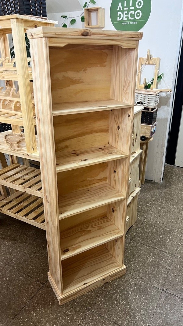 Producto - Biblioteca Librero Estantería Macizo 80 Cm Recta Estantes Organizador